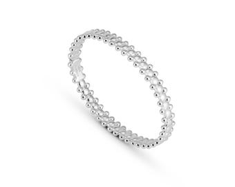 CERBERUS Bangle White Gold Vermeil