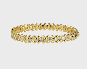 CERBERUS Bangle with Lab Grown Diamonds VS1/DE, Solid 18K Yellow Gold