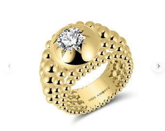 14K STELLI RING Gold Vermeil