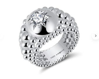 STELLI RING White Gold Vermeil