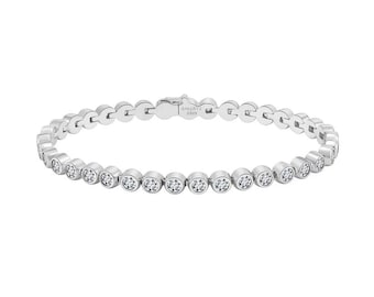 ETERI TENNIS BRACELET White Gold Vermeil with Moissanites