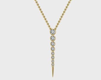 CELESTIAL NYX NECKLACE 18K solid Yellow Gold with lab grown diamonds