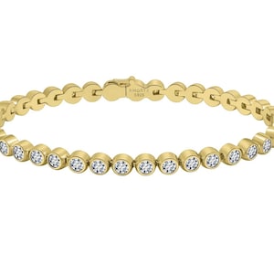 18K Tennis Bracelet with Moissanites Gold Vermeil