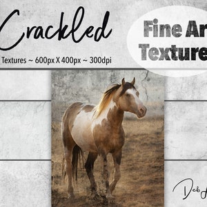 8 Textures - Crackled, Photography Texture, High Res, Photoshop Texture, Hand Painted, Background, Photo Art, Printable Digital Download