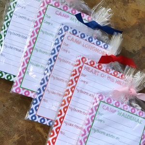 Personalized CAMP Notepads - IKAT BORDER - Set of 2 - Monogrammed Notepads
