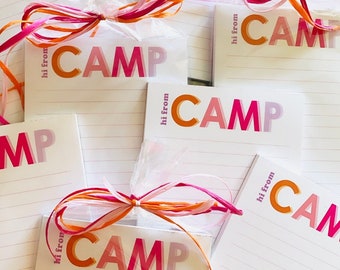 CAMP Notepads - Pinks - READY to SHIP - Camp Care Package, Camp Notes