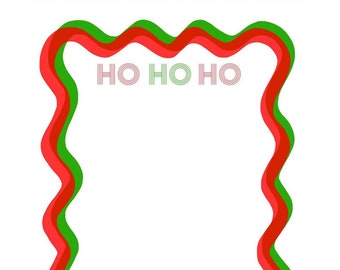 Ho Ho Ho Wavy Border Notepad