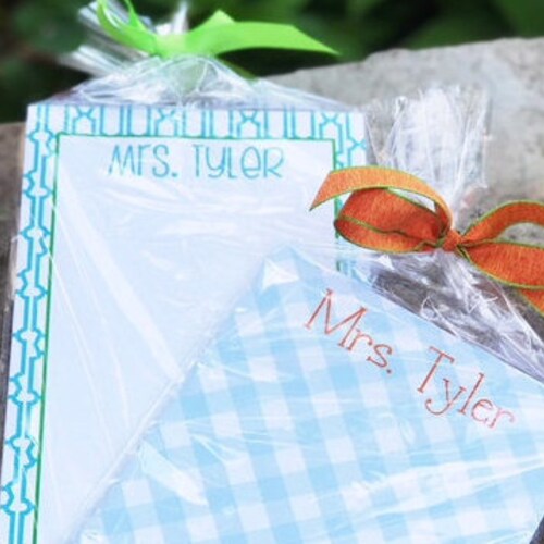 Tennis Notepads Personalized Set of 2 Monogrammed Notepads Etsy