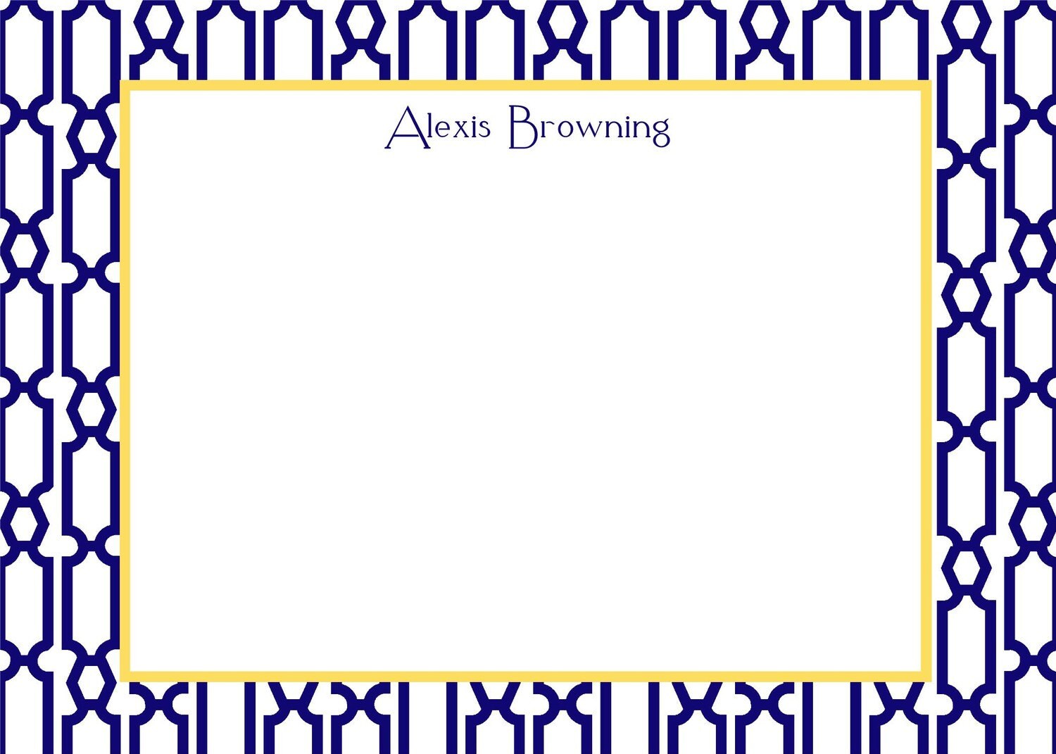 Navy Blue Modern Stationery or Invitation Set Etsy