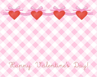 Paper Placemats - Valentine Plaid - Set of 12