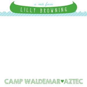 Camp Flat Notes / Stationery - CANOE - ANY CAMP