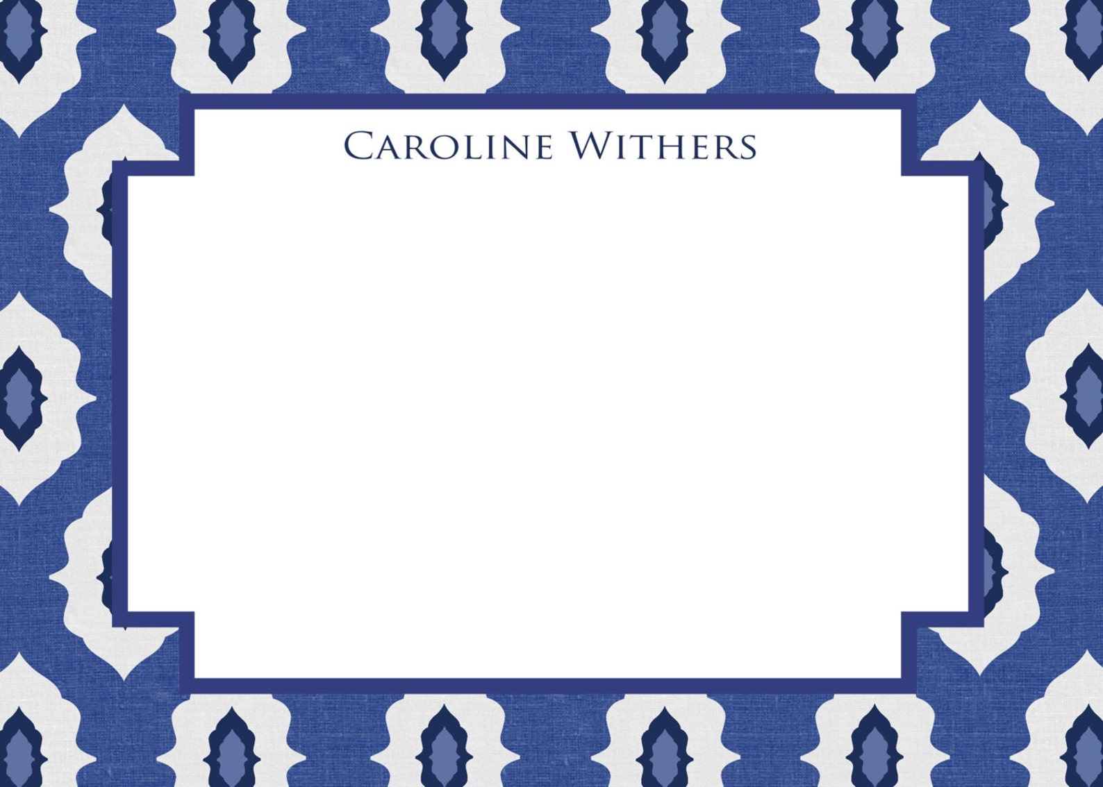 Navy Ikat Stationery Notecards Invitation Set - Etsy