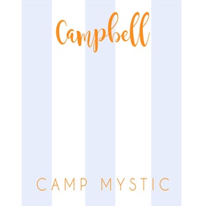 Camp Flat Notes / Stationery - STRIPE - ANY CAMP