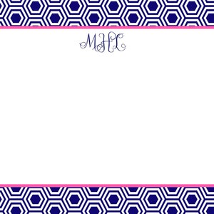 Navy Hexagon Modern Stationery, Invitation or Announcement Set image 1