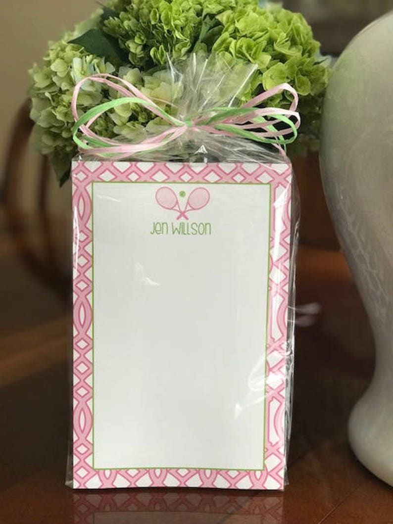 Tennis Notepads Personalisiert 2er Set Monogrammierte Etsy.de