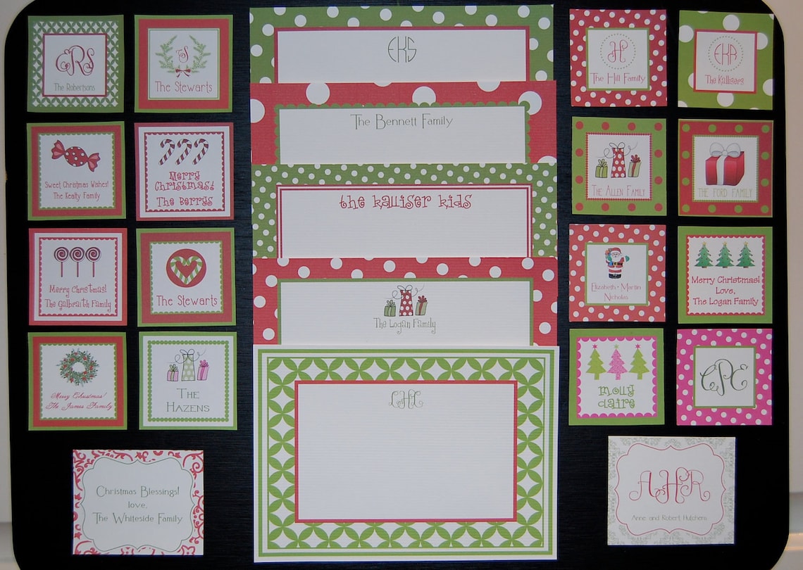 Christmas Holiday Sticker Gift Enclosure Card Address Label Etsy