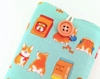 Welsh Corgi Puppy Dogs Kindle Sleeve Case, iPad Mini, Paperwhite Case, Kindle Oasis Case, Amazon Fire Tablet Case