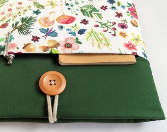 Laptop Sleeve, MacBook Air, Pro Sleeve 13, 16 inch Custom Size Fit Computer Case - Floral and Fungus