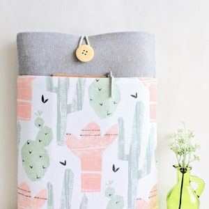 Desert Chic Laptop Sleeve | Linen, Cactus, Protective & Custom