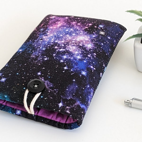 Celestial Kindle Paperwhite 6.8", Custom Size Book, Tablet or eReader Padded Sleeve, Deep Space Astronomy gift