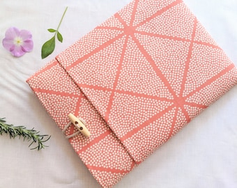 Cute & Protective MacBook Air, Pro Case | Custom Fit for Your Device | Coral Canvas with Pocket