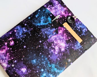 Space iPad Case, Custom Size, Handmade Fit Any Tablet - Violet Celestial