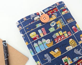 Cats Kindle Sleeve, Padded eReader Cover, Kitties Grocery Shopping