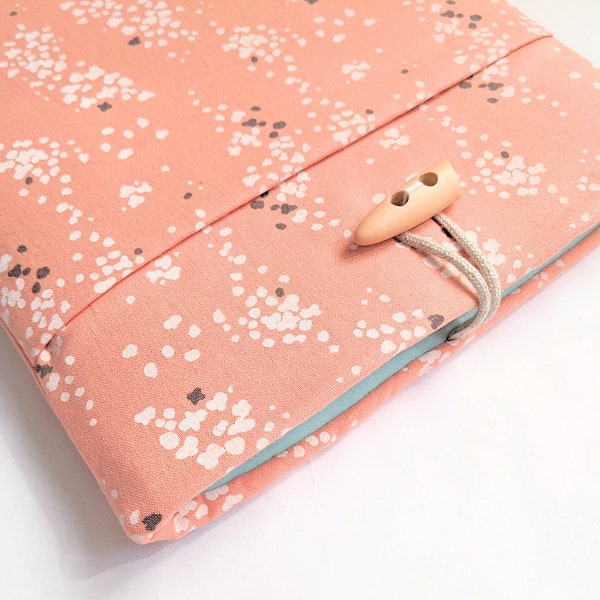 iPad Sleeve, 10.9", 11" iPad Pro, 7.9" iPad Mini 6, Pink iPad Case or Custom Size Tablet Case or eReader Case - Orange Linen Dots