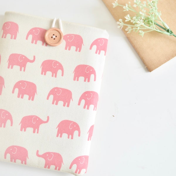 Cute iPad Sleeve Padded iPad Mini, iPad Pro, iPad Air Sleeve New 7.9 to 12.9 inch Tablet Sleeve Case - Pink Elephants