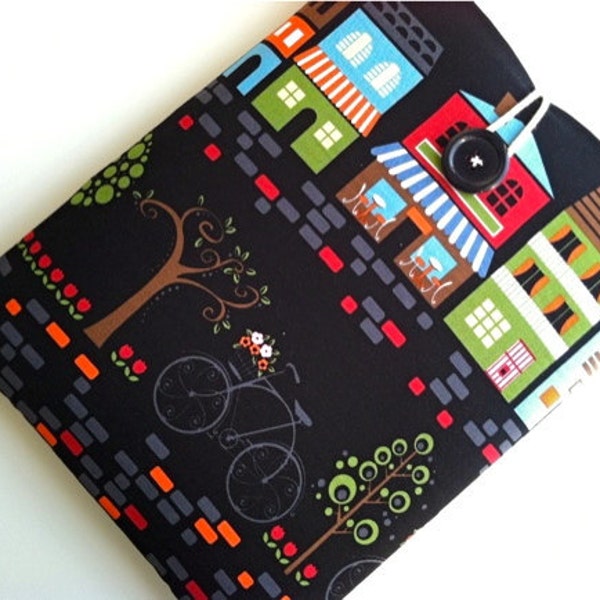 Bicycle Padded Kindle Paperwhite or HDX 7 inch Case - Paris Cafe