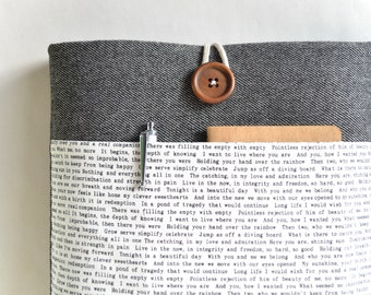 Literary Laptop Sleeve | Lyrical Words Print | Custom Fit | Padded Protection