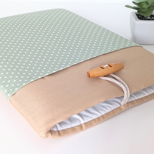 Sage Green Dots Kindle Sleeve Case, Kobo Libra, Clara, Paperwhite, Oasis, Custom Fit Any Device or Book