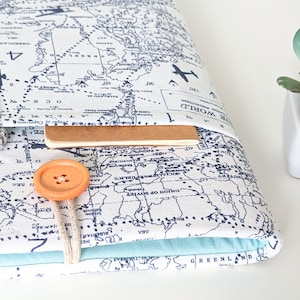 Funda para iPad personalizada, compatible con cualquier iPad, Pro, Air de 10.9", 11" y 12.9", iPad Pro, acolchada con bolsillo - Aviación