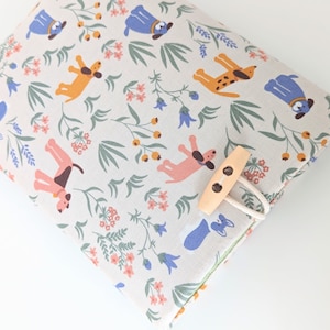 Beige Dog and Floral Phone Case, iPhone Case, iPhone 16 / 15 / 14 / 13 /  12 / 11 Pro Max Case Padded Custom Made Sleeve