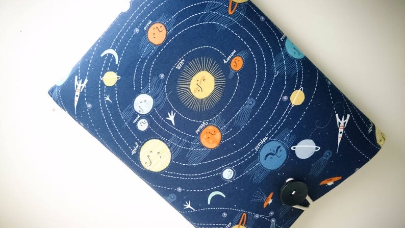 Space Laptop Sleeve 13 inch to 15.6 inch, Custom Size, Surface Pro Case 12.3, Padded Custom Size Laptop Cover Planets image 4