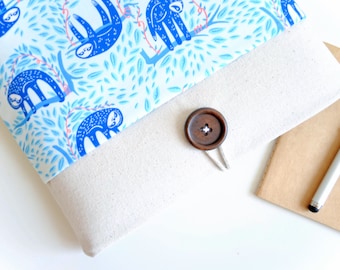 Adorable Sloth Laptop, Chromebook Sleeve | Handmade, Padded | Whimsical & Protective | Custom Fit