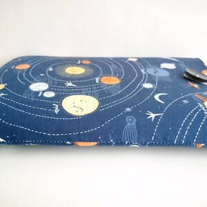 Space Laptop Sleeve 13 inch to 15.6 inch, Custom Size, Surface Pro Case 12.3, Padded Custom Size Laptop Cover Planets image 3