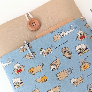 Playful Cat in Boxes iPad Sleeve: Customizable, Padded, Practical