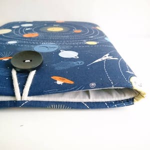 Space Laptop Sleeve 13 inch to 15.6 inch, Custom Size, Surface Pro Case 12.3, Padded Custom Size Laptop Cover Planets image 2