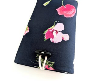 Etui na iPhone'a z wyściółką w kwiaty, etui na telefon z niestandardowej tkaniny