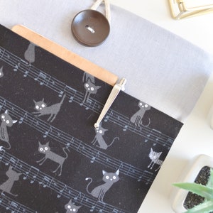 Tablet Case Custom Fit Android Tablets, 8.3 to 13 inch, iPad, Amazon Fire HD 8 10, Kindle Padded Sleeve with Pocket - Musical Cats