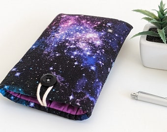 iPhone Sleeve, iPhone 15 Pro Max Case, Pixel 7 Pro, 6A Phone Case, Padded Phone Case - Celestial Galaxy