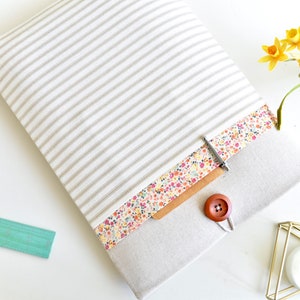 Laptop Case, Computer Sleeve 11.6-15.6&quot; MacBook Air / Pro Case, Surface Pro, Custom Sizes - Floral + Stripes