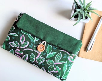 Phone Case, Apple iPhone Sleeve, Samsung Galaxy S23, Plus, Ultra, Custom Sizes Available, Padded, Fabric Pouch - Rubber Plant