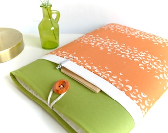 Kindle Sleeve, Kindle Oasis / Basic eReader Cover, Kindle Paperwhite 6.8 inch Case - Orange and Green