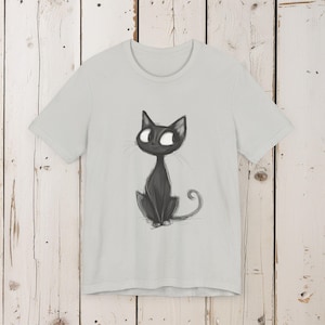 Black Cat tshirt, Funny Black Cat Shirt, Black Cat Gift, Cat Mom, Cat Shirt, Cute Kitty, Cat Halloween Shirt, Unisex Tshirt , Cat owner gift