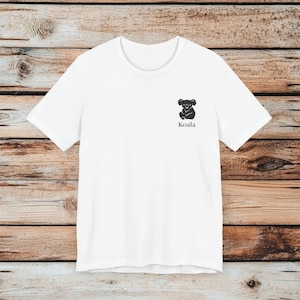 Cute Koala Shirt, Funny Animal Shirt, Short Sleeve Tshirt, Minimalistic Tee, Humorous Koala Top, Marsupial, Koala bear, Zoo animal shirt