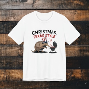 Lustiges WeihnachtsGürteltier-T-Shirt: Texas BBQ Feiertags-T-Stück