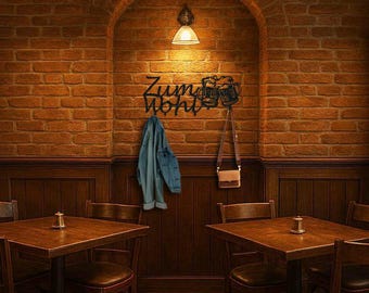 Bierkrug Wandhaken Metall Garderobe Pubs Organisation für Bars Rustikale Wandgarderobe Geschenkidee für Bierliebhaber