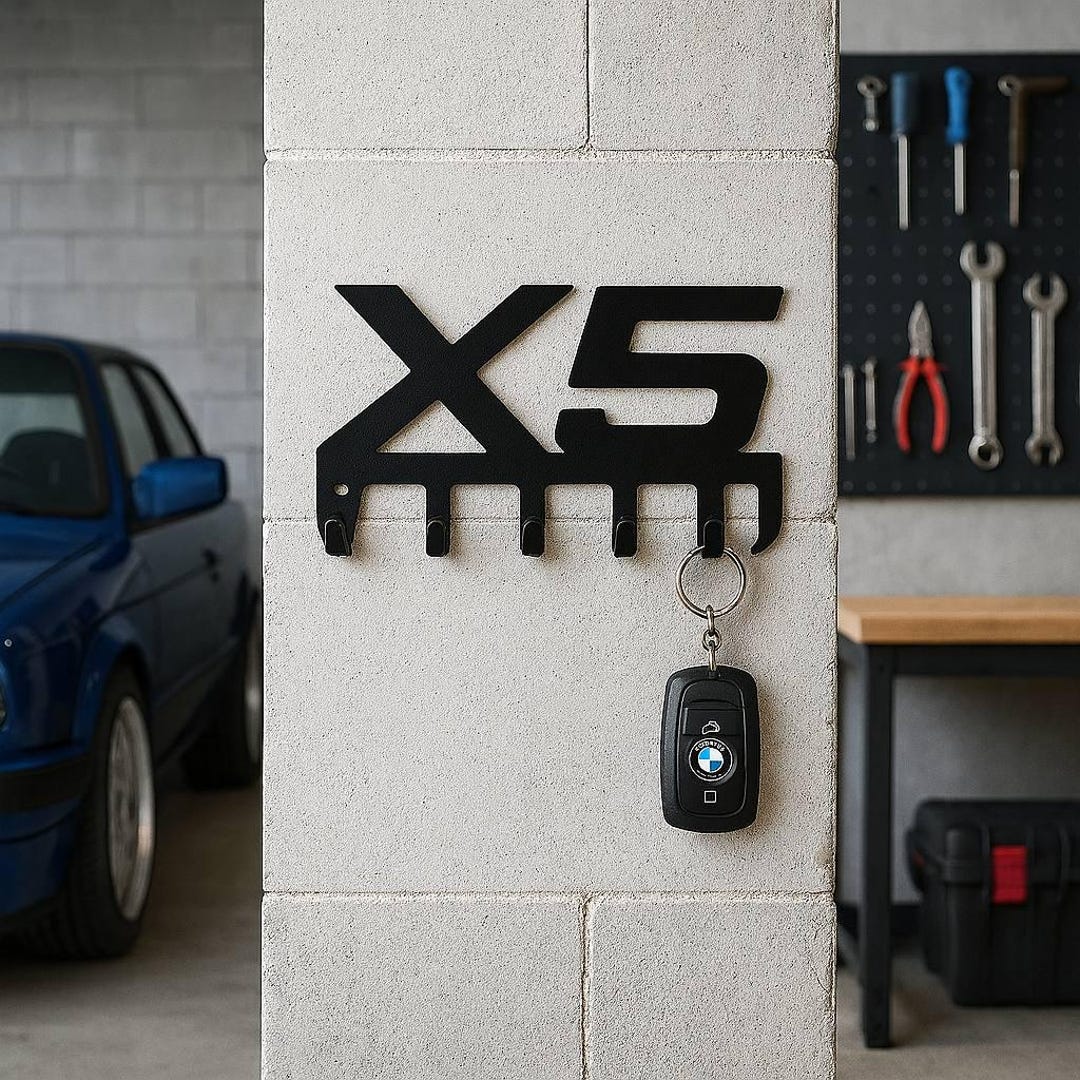 BMW Key Holder Wall Mount for Garage, Metal Car Key Rack Organizer ...